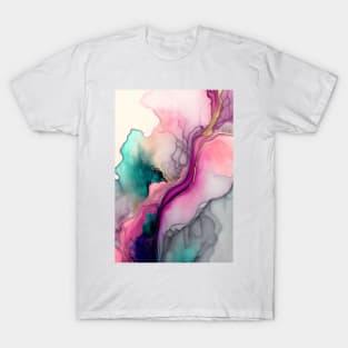 Pink Hydra - Abstract Alcohol Ink Resin Art T-Shirt